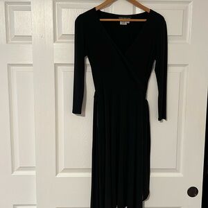 Donna Morgan black wrap dress